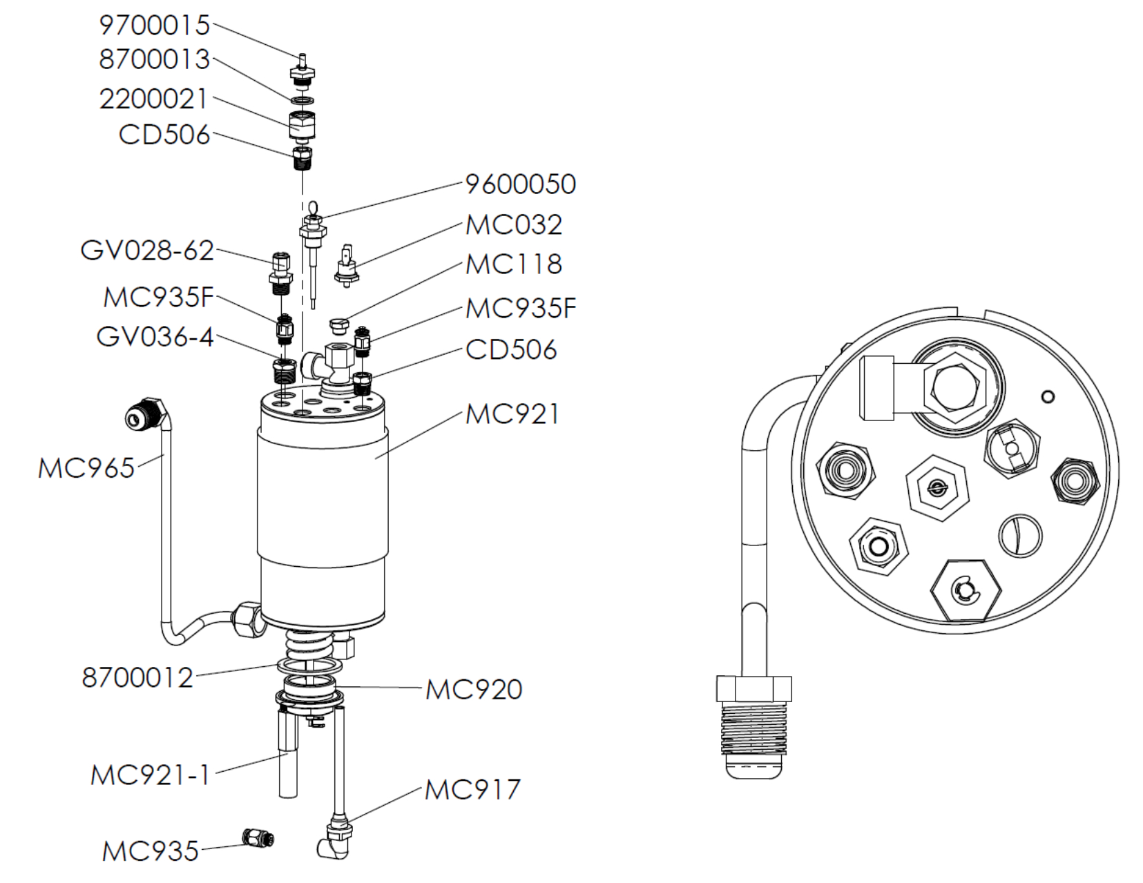 Exploded Views Lelit Exploded Views PL62 Exploded View Boiler